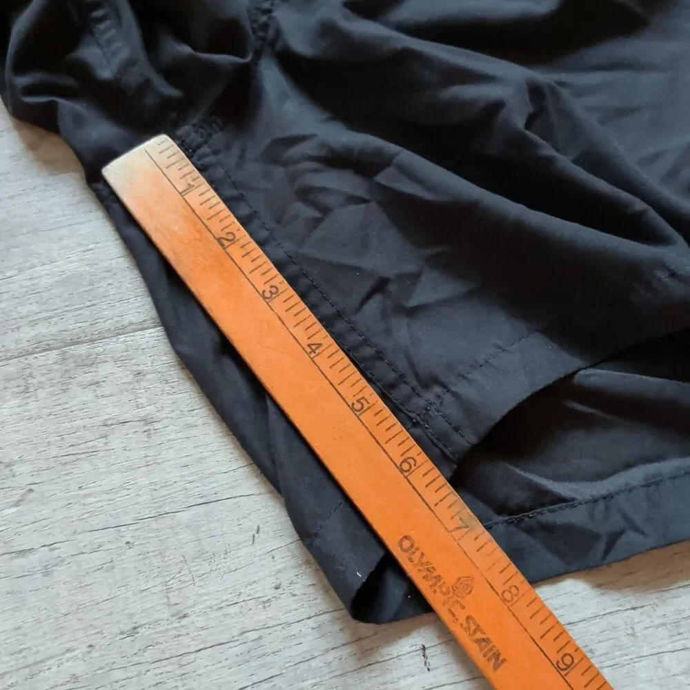 ​Quiksilver Mens Black Elastic Waist Drawstring Swim Trunks Board Shorts M Lined